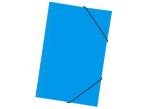 Carpeta Con Elastico Laminada Azul