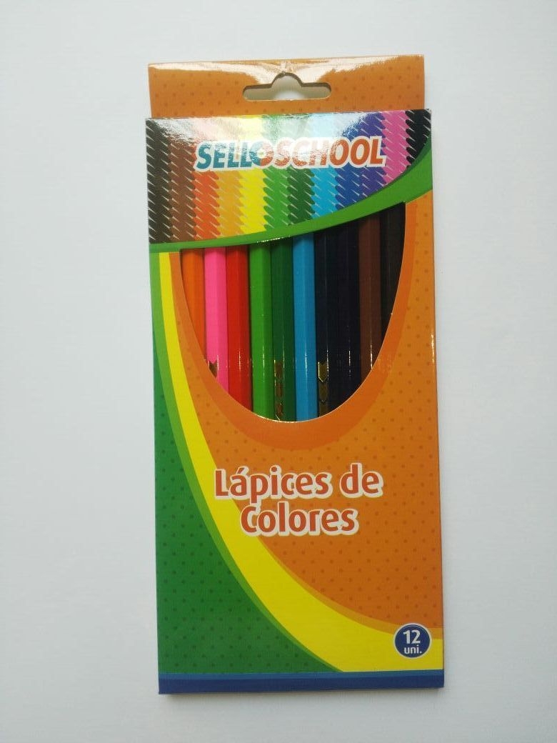 Lapiz Color Selloffice 12 Colores Corto