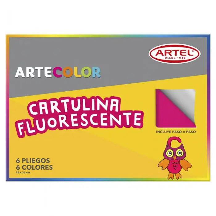 Carpeta Artecolor Cart.Fluor 6 hj. 6 col.