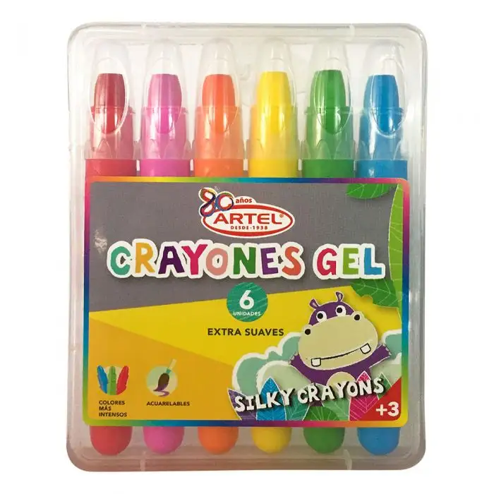 Lapiz Cera Crayon Gel Artel 6 colores