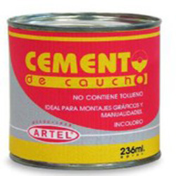 Cemento Caucho Artel 236ml.Incoloro